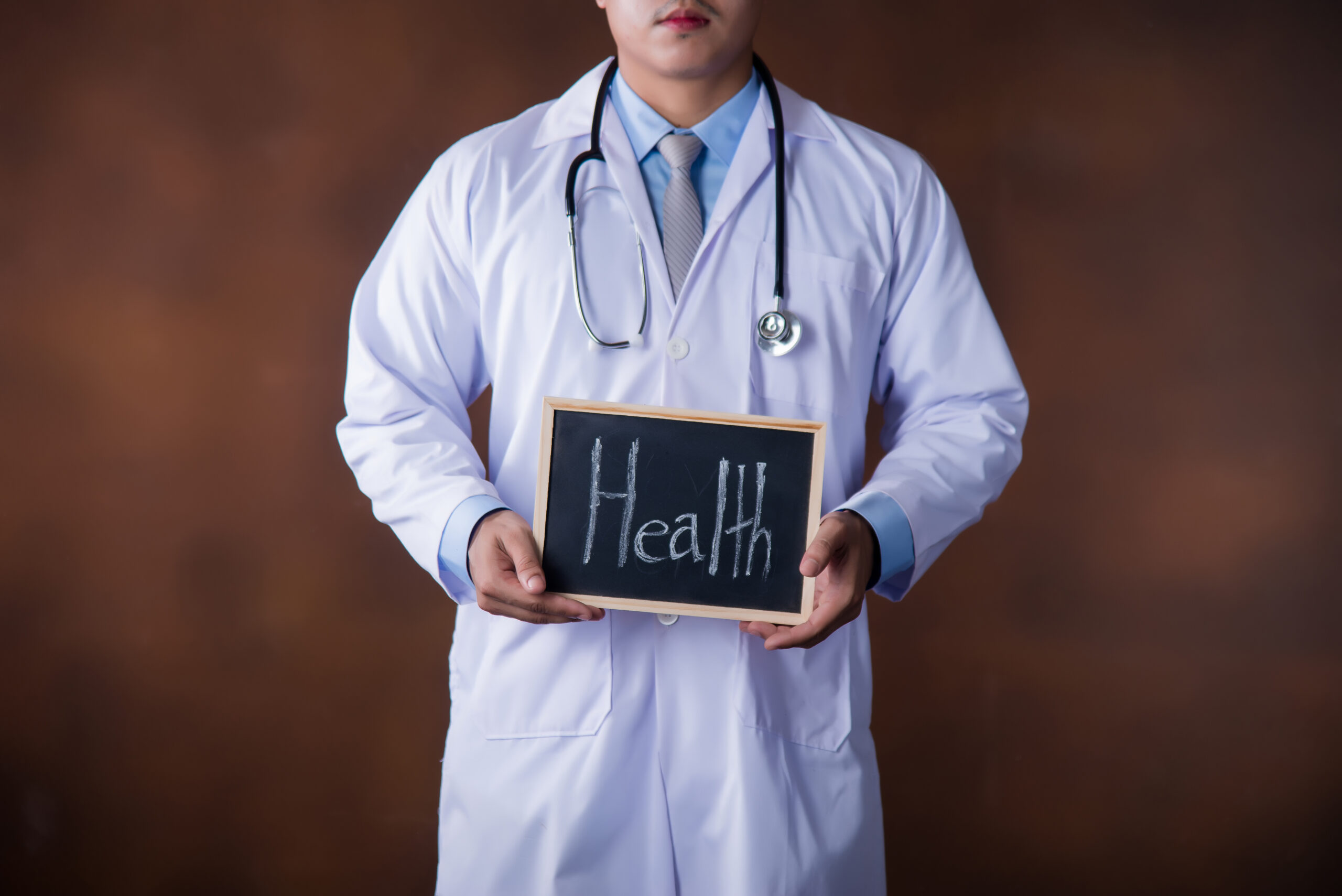 Healthcare man, Professional doctor working in hospital office o